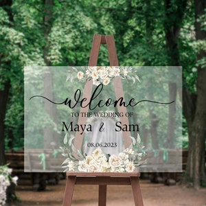 Custom Wedding Welcome Sign, Photo Welcome Sign Reception, Frosted Acrylic Wedding Welcome Sign, Acrylic Welcome Sign, Wedding Signage