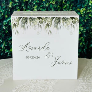 Hochzeitskartenbox, Acryl Kartenbox, personalisierte Kartenbox, benutzerdefinierte Umschlagbox, Hochzeit / Geburtstag / Quinceanera / Party Geschenkkartenbox mit Deckel
