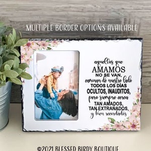 aquellos que amamos, Spanish Slate Photo Frame, Sympathy Gift, Spanish Memorial Gift, Sympathy Frame, Spanish Memorial Frame, Memory Frame