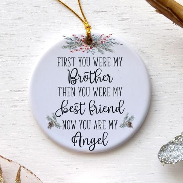 Loss of Brother, Memorial Ornament, Keepsake Ornament, Loss Of Loved One, Sympathy Gift, Sympathy Ornament, Loss Keepsake, Remembrance