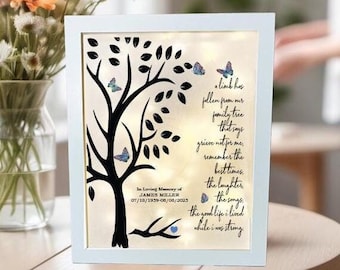 A Limb Has Fallen, Sympathy Gift, Memorial Frame, Loss Of Loved One, Bereavement Gift, Memorial Gift, Memorial Shadow Box, Bereavement Gift
