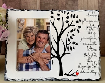 a limb has fallen, Loss of Loved One, Slate Photo Frame, Sympathy Gift, Memorial Gift, Sympathy Frame, Memorial Frame, Memory Frame