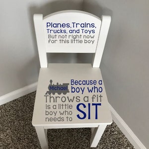 UV Printed Time Out Chair, No Vinyl Used!  Wood time out chair, Time out chair, Timeout chair,  Naughty Spot, Time out, Wooden Timeout Chair