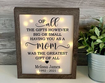 Cornice Portafoto In Legno Con Frase Commemorativa, Regalo Di Simpatia Per La Perdita Della Mamma, Formato 10x15 Cm, Con Corda Per Appendere - 5
