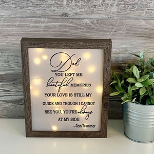 Sympathy Dad, Sympathy Gift, Memorial Frame, Keepsake, Sympathy , Bereavement Gift, Loss of a Loved One, Memorial Shadow Box, Loss of Dad