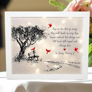 Those We Love Don&#39;t Go Away, Sympathy Gift, Memorial Frame, Keepsake, Memory Frame, Bereavement Gift, Sympathy Frame,  Memorial Shadow Box,