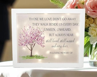 Those We Love Don't Go Away, Sympathy Gift For Funeral, Memorial Gifts For Loss, Bereavement Gift, Sympathy Frame,  Memorial Shadow Box