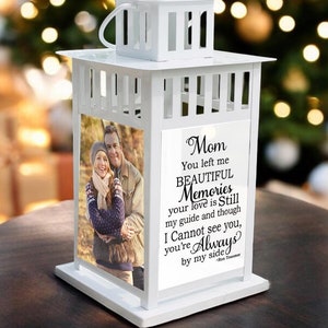 Beautiful Memories Personalized Outdoor Memorial Lantern  Loss of Loved One, Remembrance Lantern Loss Of Mom- Outdoor Memorial Decor Gift