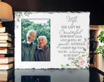 Loss of Wife, Loss of Spouse, Slate Photo Frame, Bereavement, Sympathy Spouse, Sympathy Gift, Memorial Gift, Sympathy Frame, Memorial Frame