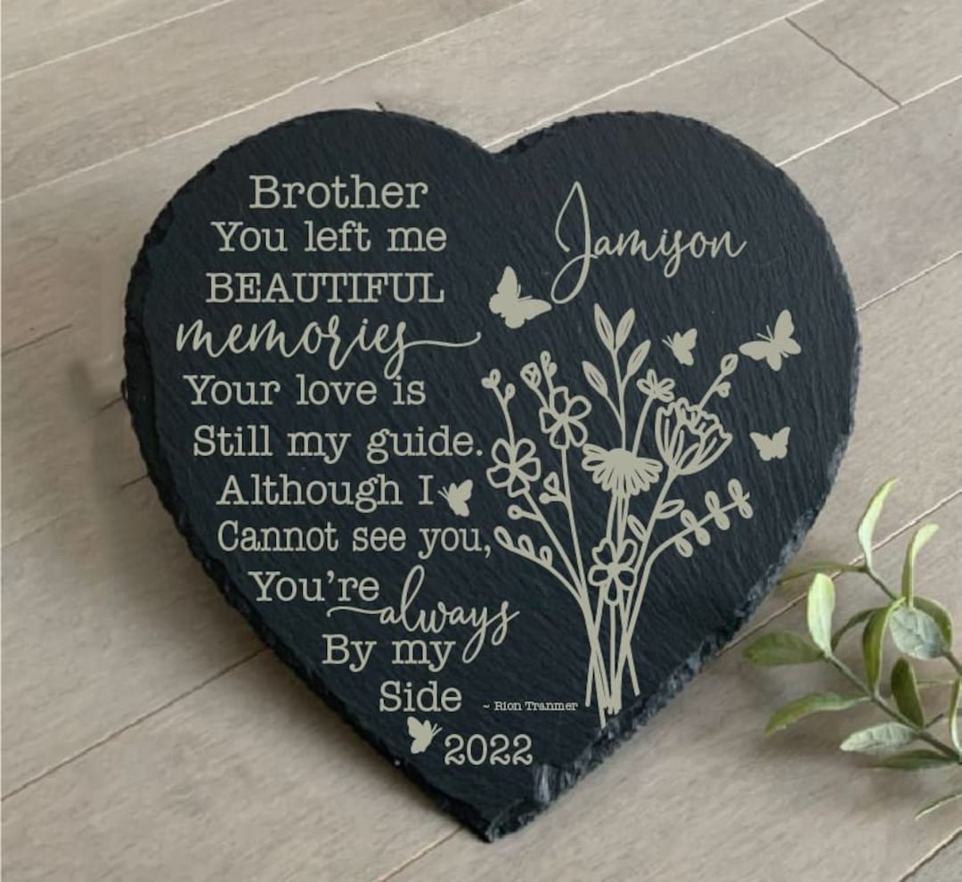 Beautiful Memories, Sympathy Gift, Slate Grave Marker, Keepsake