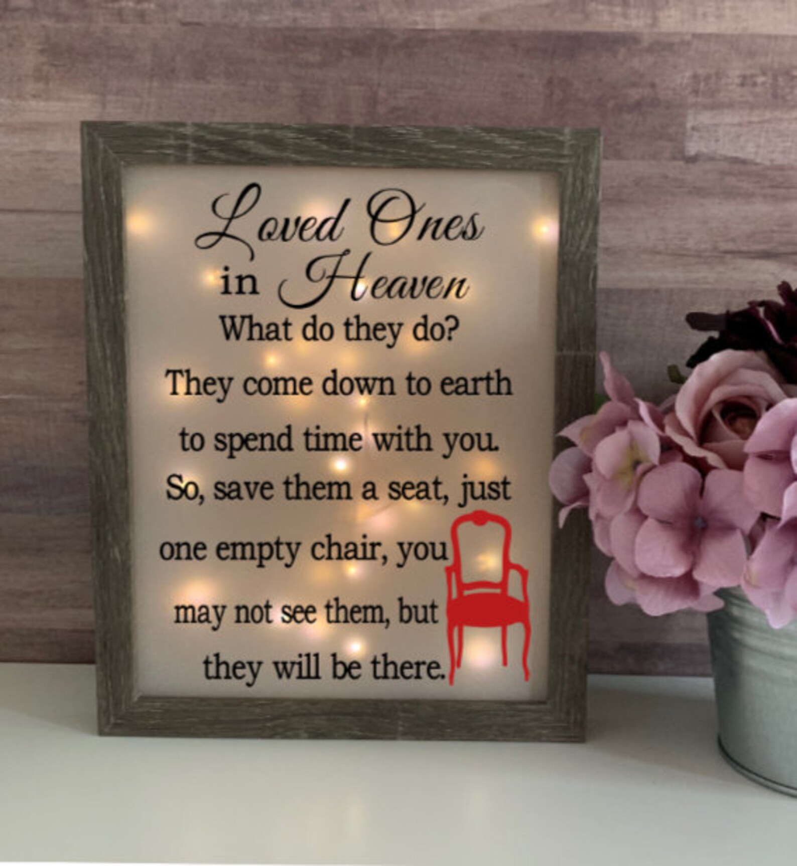 Loved Ones in Heaven Sympathy Gift Memorial Frame Keepsake Etsy