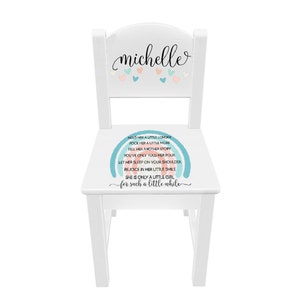 Professionally Printed, (no vinyl/sublimation used) Children&#39;s Chair, Girl&#39;s Inspirational Chair, Personalized Nursery Chair, Nursery Decor