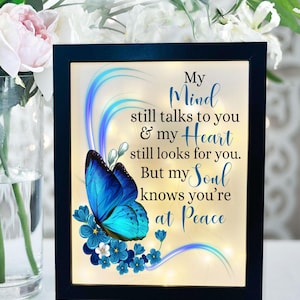My Mind Still Talks To You, Sympathy Gift, Memorial Frame, Keepsake, Memory Frame, Bereavement Gift, Sympathy Frame,  Memorial Shadow Box,
