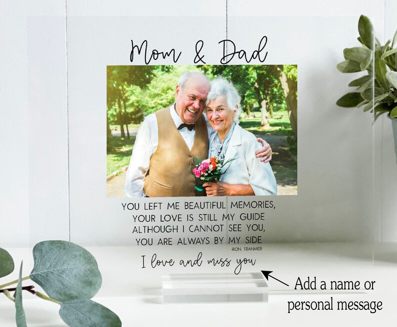Loss of Mom & Dad Photo Frame Dad Memorial Frame Memorial Etsy