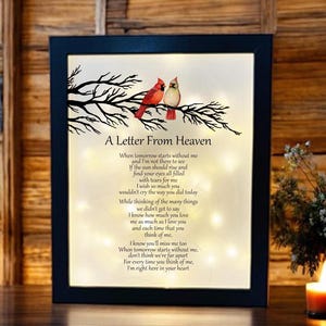 When Tomorrow Starts Without, Sympathy Gift, Memorial Frame, Keepsake, Memory Frame, Bereavement Gift, Sympathy Frame,  Memorial Shadow Box,