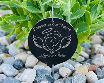 Personalized memorial stone, Engraved memorial garden slate, Engraved memorial garden stone, Grave decoration for loss, Memorial Gift