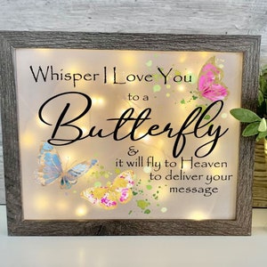 Whisper I Love You To A, Sympathy Gift, Memorial Frame, Keepsake, Memory Frame, Bereavement Gift, Sympathy Frame,  Memorial Shadow Box,