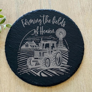 Farming In Heaven Farmer Memorial Garden Stone, Sympathy Gift, Grave Marker, Keepsake, Remembrance, Bereavement Gift, Loss of a Loved One image 4