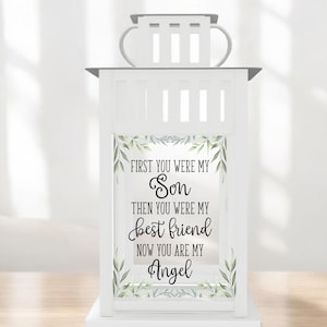 Personalized Loss Memorial Lantern, Custom Bereavement Gift, Sympathy Lantern, Memorial Gifts, Grief Gift, Loss Son Lantern, Funeral Gift