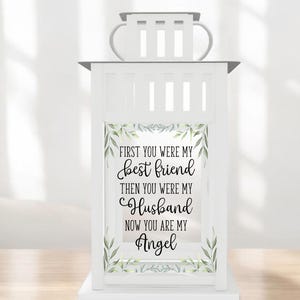 Personalized Loss Memorial Lantern, Custom Bereavement Gift, Sympathy Lantern, Memorial Gifts, Grief Gift, Loss Husband Lantern Funeral Gift