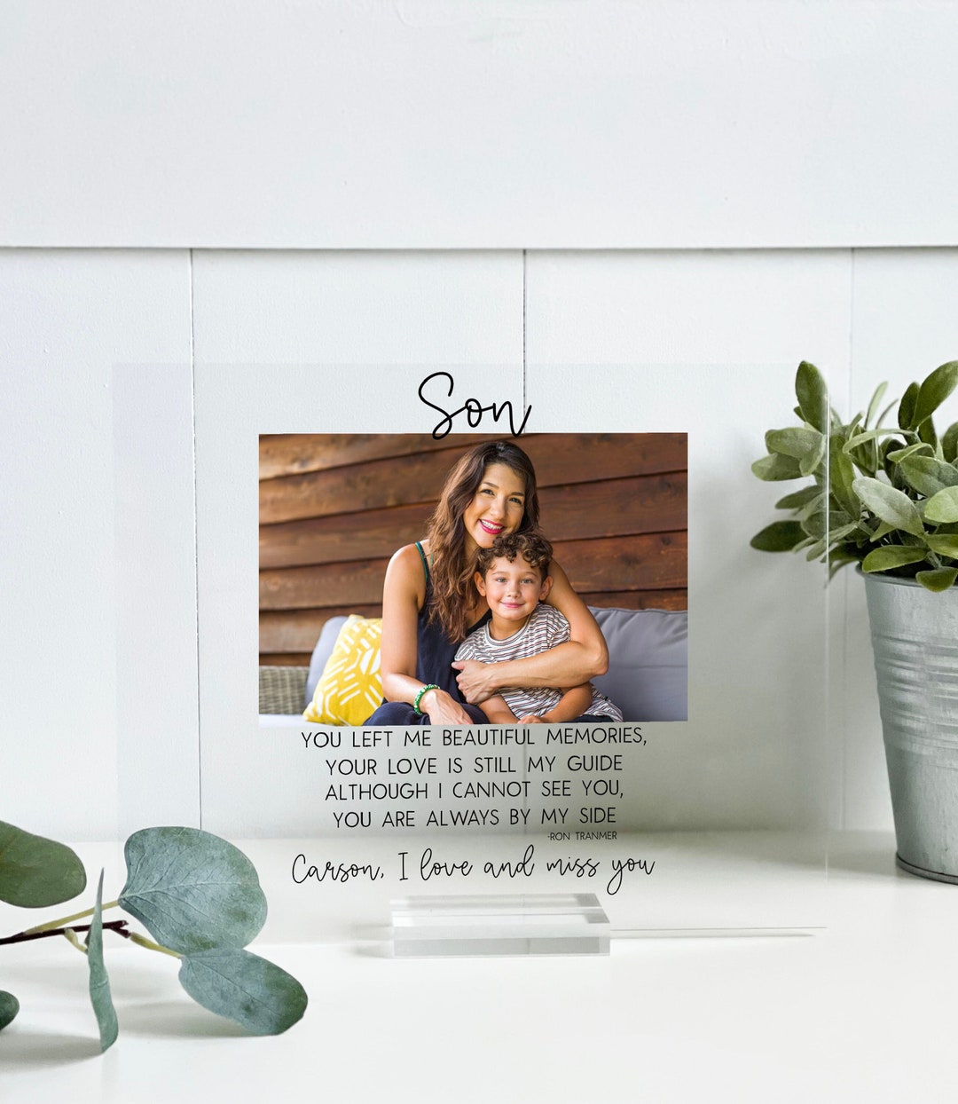 Loss of Son Photo Frame Son Memorial Frame Memorial Gift for Etsy