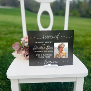 Reserved Acrylic Memorial Sign, Acrylic Memorial Sign, Frosted Acrylic Wedding Memorial Sign, In Loving Memorial Sign, Wedding Sign for Loss image 7