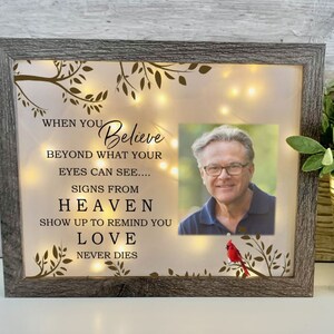 When You Believe Beyond, Sympathy Gift, Memorial Frame, Keepsake, Memory Frame, Bereavement Gift, Sympathy Frame, Memorial Shadow Box
