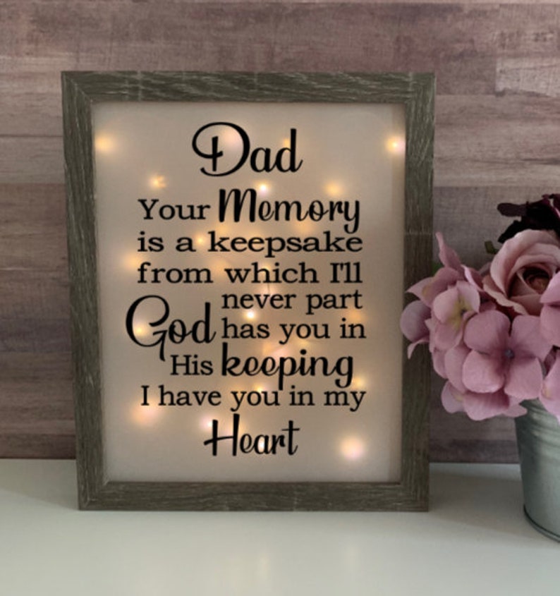 Sympathy Dad Sympathy Gift Memorial Frame Keepsake Etsy