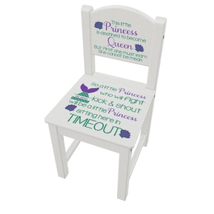Professionally Printed, (no vinyl/sublimation used) Children&#39;s Chair, Girl&#39;s Inspirational Chair, Personalized Nursery Chair, Nursery Decor