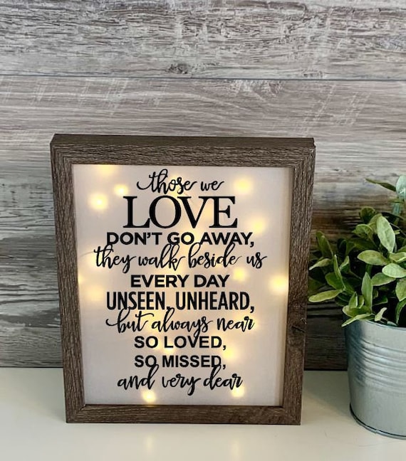 In Loving Memory Frame Print Gift Personalised Those We Love Memorial Framed