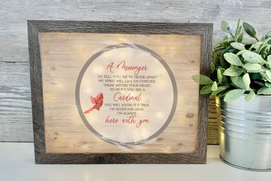 A Messenger From Heaven, Sympathy Gift, Memorial Frame, Keepsake