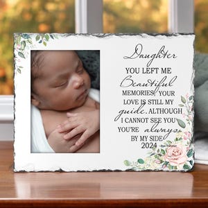 Loss of Daughter,  Slate Photo Frame, Bereavement, Sympathy Daughter, Sympathy Gift, Memorial Gift, Sympathy Frame, Memorial Frame