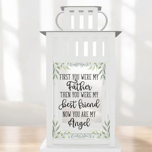 Personalized Loss Memorial Lantern, Custom Bereavement Gifts, Sympathy Lantern, Memorial Gifts, Grief Gift, Loss Dad Lantern, Funeral Gift