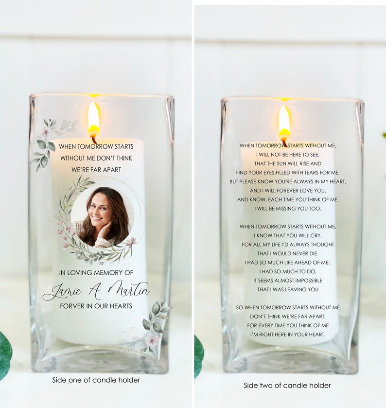 Memorial Candle for Loss of Loved One Memory Candle for Etsy