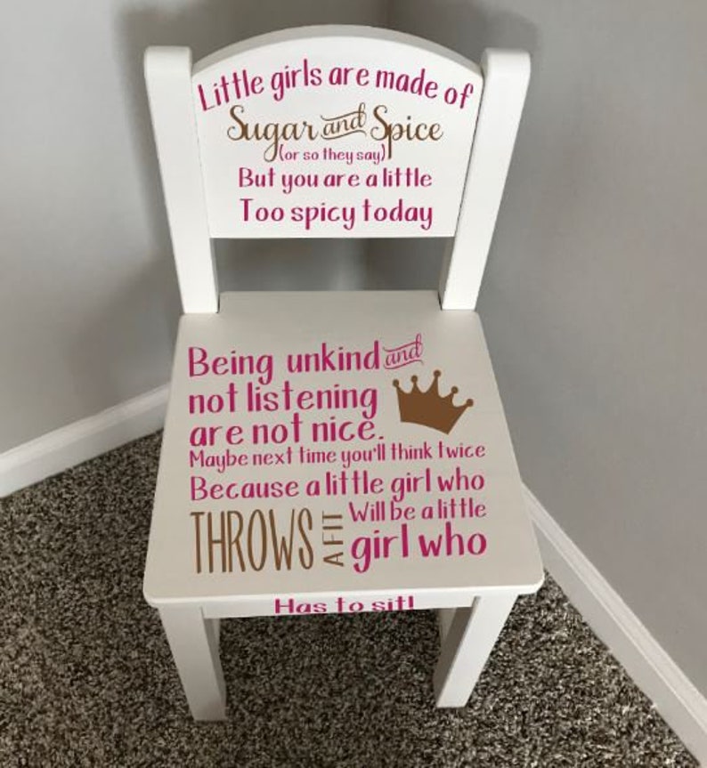 Wood Time Out Chair Time Out Chair Timeout Chair Sugar And Spice Naughty Spot Timeout Time Out