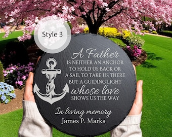 Personalized Memorial Garden Stone – Custom Slate Remembrance Stone with Poem – Memorial Gifts for Loved One - Sympathy Stone - Made in USA
