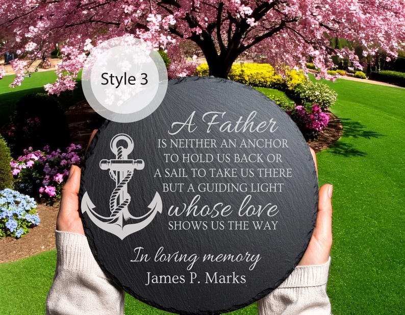 Memorial Inscriptions For Parents Personalized Memorial Garden Stone: Custom Slate Remembrance With Poem ...