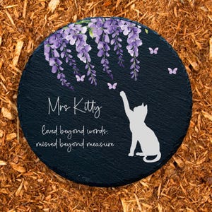 Memorial de gato personalizado por la pérdida de una mascota, monumento conmemorativo para mascotas al aire libre para familiares en duelo