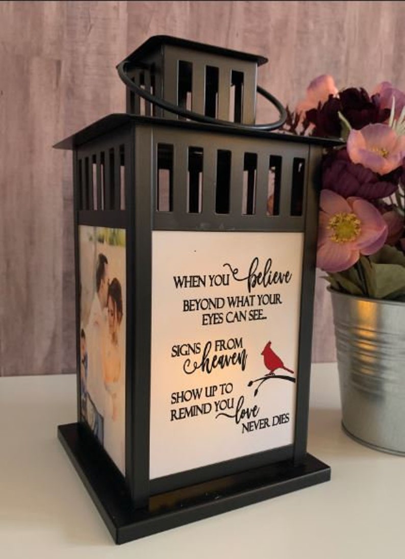 Sympathy Gift Memory Candle Memorial Lantern Keepsake Etsy