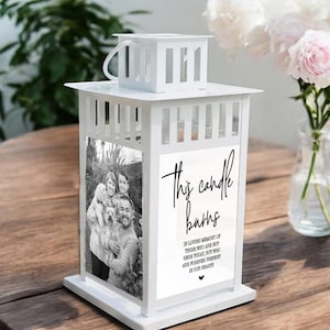 Photo Wedding Memorial Lantern,Wedding Lantern, Memory Lantern, Wedding, Keepsake, Memorial Lantern, Remembrance, Wedding, Memory Candle,