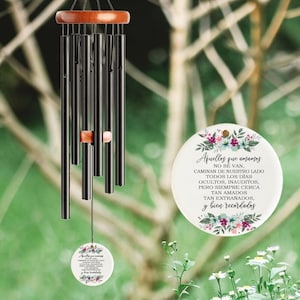 Aquellos Que Amamos, Spanish Memorial Wind Chime Gift For Loss Of Loved One, Custom Spanish Memorial, En Memoria De Sympathy Funeral Gift