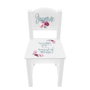 Professionally Printed, Children&#39;s Chair, Girl&#39;s Inspirational Chair, Personalized Nursery Chair, Nursery Decor, Time out Chair, Good Girl