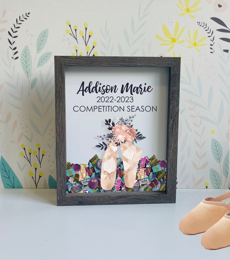 Custom Printed Dance Shadow Box, Competition Pin Box, Personalized ...
