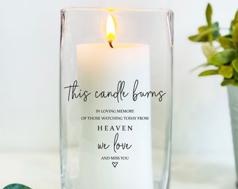 This Candle Wedding Memorial Loss Of Loved One, Wedding Candle, Memorial Sign, Prayer Candle For Wedding, In Memory Wedding Candle, Julie