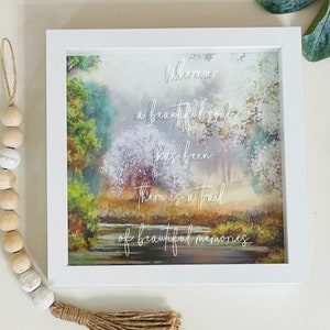 8x8 Memorial Watercolor Keepsake Box, Wherever A Beautiful Soul Sympathy Gift, Memorial  For Loss Of Loved One, Watercolor Memorial For Loss