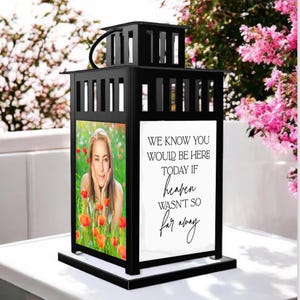 Photo Wedding Memorial Lantern, Wedding Lantern, Memory Lantern, Wedding, Keepsake, Memorial Lantern, Remembrance, Wedding, Memory Candle,