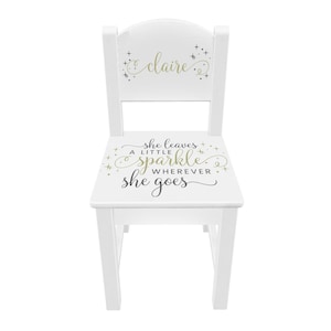 Professionally Printed, (no vinyl/sublimation used) Children&#39;s Chair, Girl&#39;s Inspirational Chair, Personalized Nursery Chair, Nursery Decor