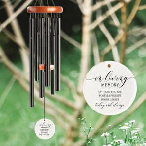 Listen to the Wind Memorial Chime, Sympathy Dad, Mom, Family Gift For Loss, Memorial Wind Chime, Custom In Loving Memory Wind Chime,