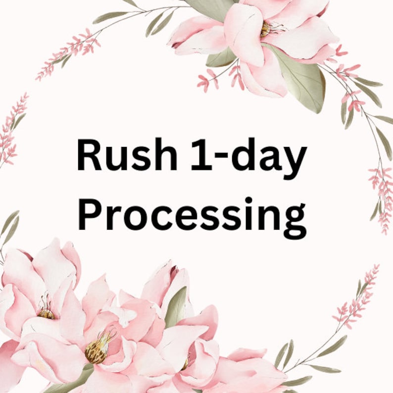 Rush One Day Processing - Etsy