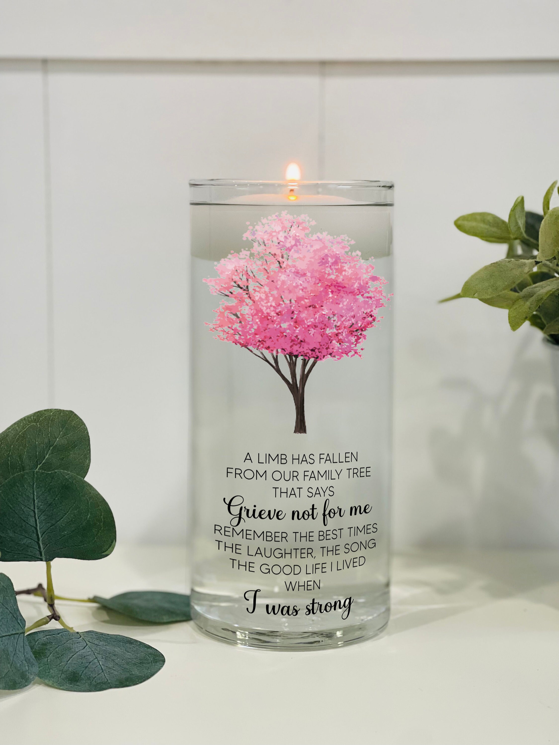 Wedding Memorial Candle for Loss of Loved One, Wedding Candle